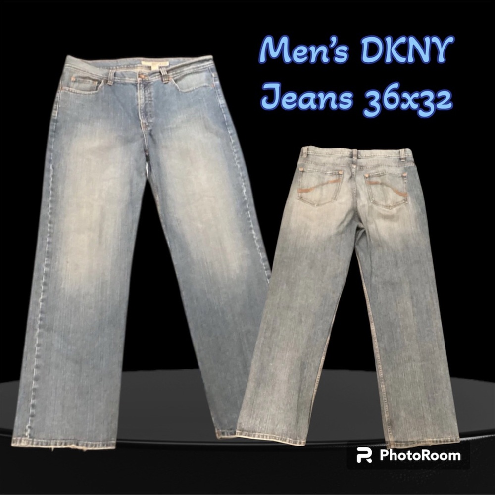 Men’s DKNY Brooklyn Jean 36x32 Med Wash 100% Cotton straight leg